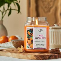 Prírodná sójová sviečka s vôňou Klementínky
